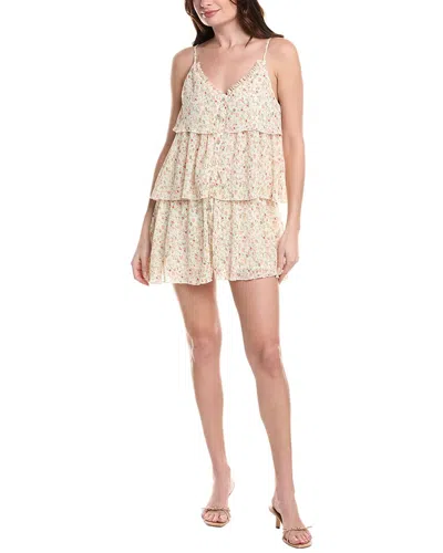 Marion Pleated Mini Dress In Neutral