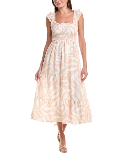 Marion Printed Midi Dress In Neutral