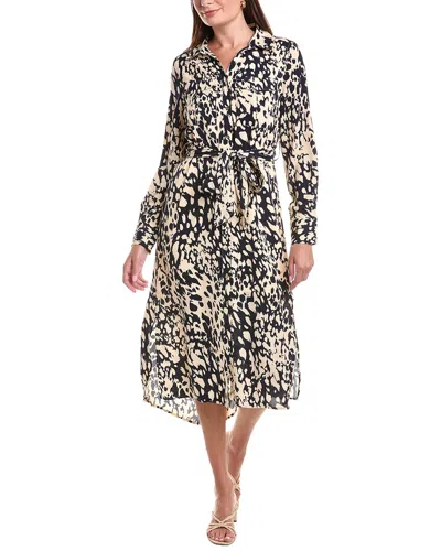 Marion Printed Midi Dress In Yellow
