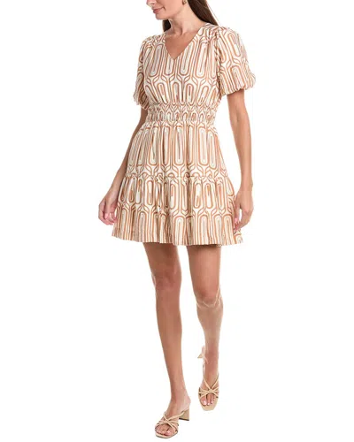 Marion Printed Mini Dress In Neutral