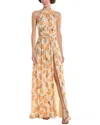 Marion Puckered Halter Maxi Dress