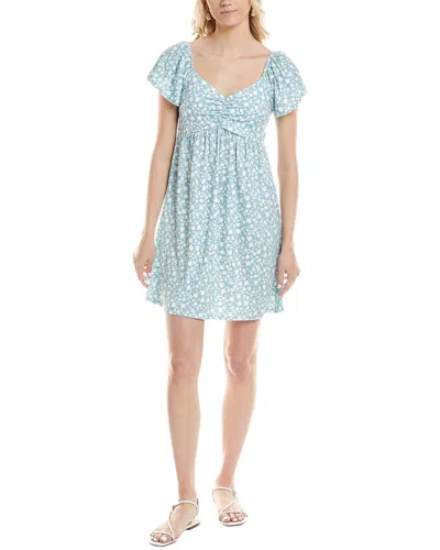 Marion Rib Mini Dress In Blue