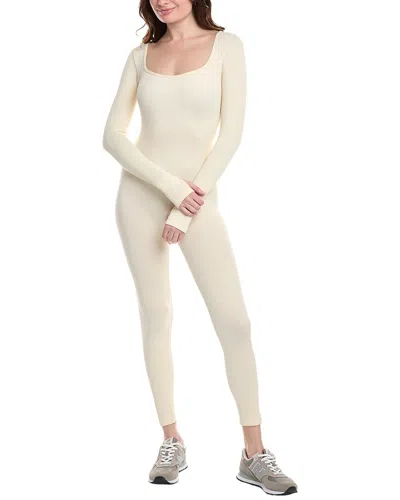 Marion Ribbed Jumpsuit In White
