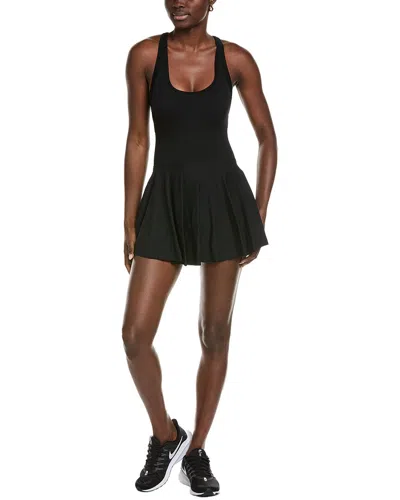 Marion Sleeveless Cross Back Pickle Ball Mini Dress In Black