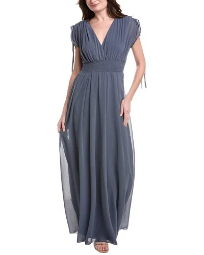 Marion Smocked Maxi Dress In Blue
