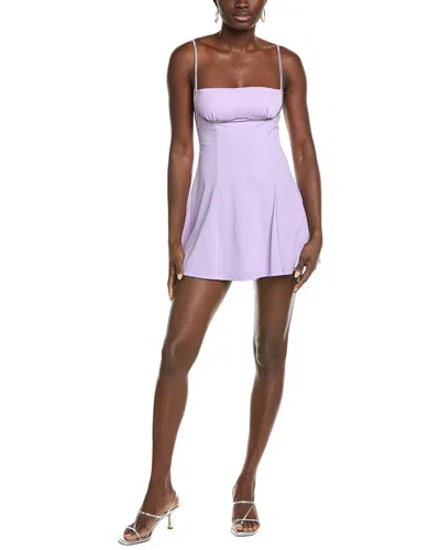 Marion Solid Mini Dress In Purple
