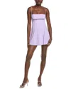 Marion Solid Mini Dress In Purple