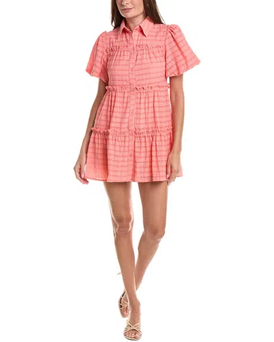 Marion Textured Mini Dress In Black