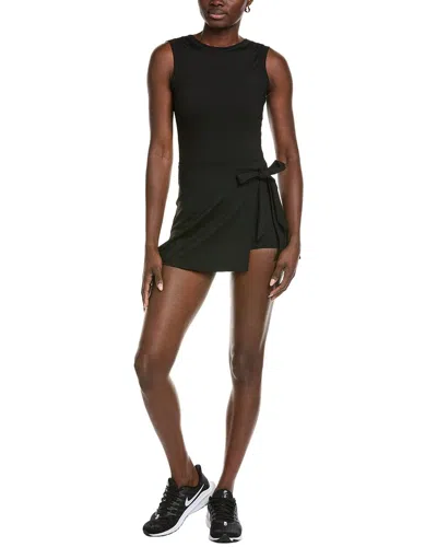 Marion Tie Front Tennis Mini Dress In Black