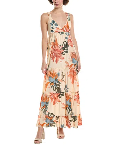 Marion Tiered Maxi Dress In Sand