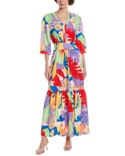 Marion Tiered Midi Dress In Green