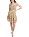 Marion Tiered Mini Dress In Brown