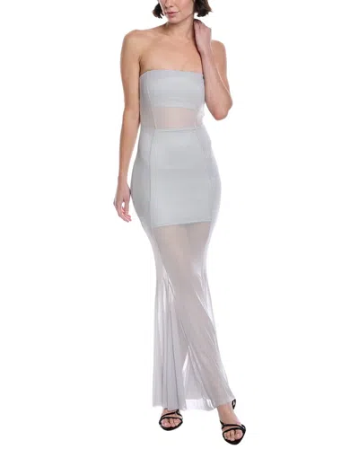 Marion Tube Bodycon Mermaid Maxi Dress In Gray