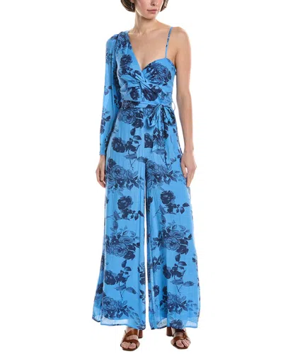 Marion Twisted One-shoulder Jumpsuit In Blue