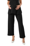 Marion Wide Leg Black Maternity Work Pant In Black