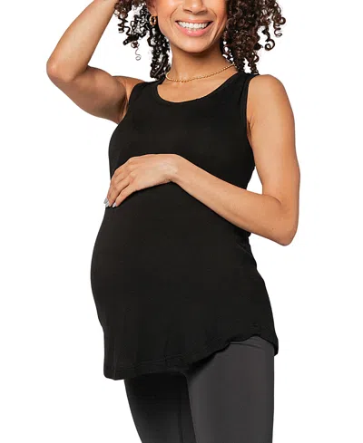 Marion Women's Double Layer Maternity & Nursing Tank In Black
