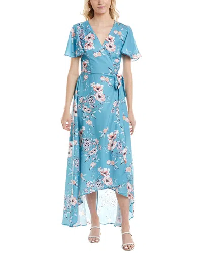 Marion Wrap Dress In Blue