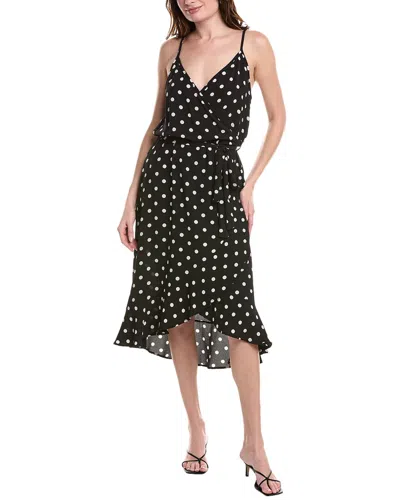 Marion Wrap Midi Dress In Black