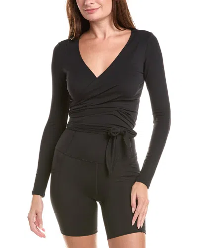 Marion Wrap Top In Black