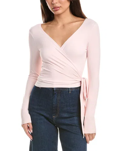 Marion Wrap Top In Pink