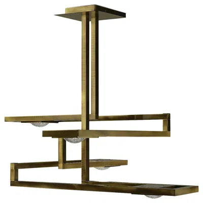 Pre-owned Marioni Cecile Rectangular Ceiling Lamp In Brown