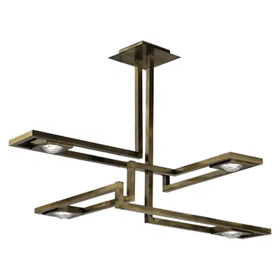 Pre-owned Marioni Cecile Square Ceiling Lamp In Black