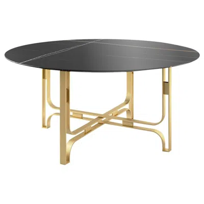 Pre-owned Marioni Gregory Round Coffee Table In Brown
