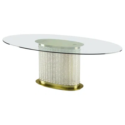 Pre-owned Marioni Howard Oval Table In Gray