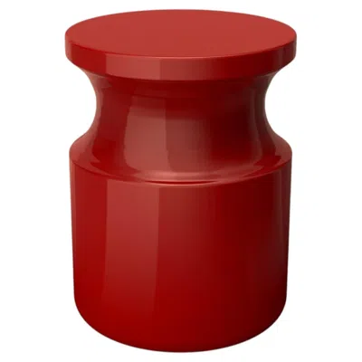 Pre-owned Marioni Hya A Coral Red Glazed Ceramic Stool