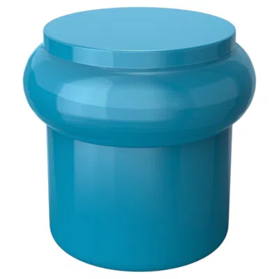 Pre-owned Marioni Hya B Light Blue Glazed Ceramic Stool