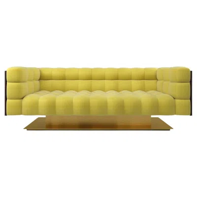 Pre-owned Marioni Montgomery 3-seater Quilted Yellow Soft By Studio 63