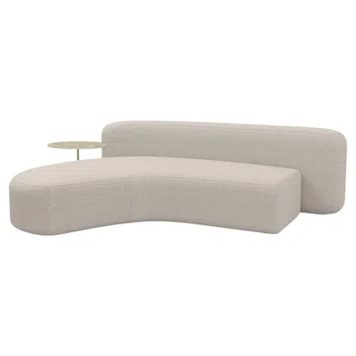 Pre-owned Marioni Mythos Left Sofa With Marble Side Table By  In Gray