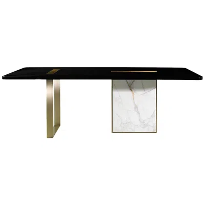Pre-owned Marioni Tyron Dining Table In Brown