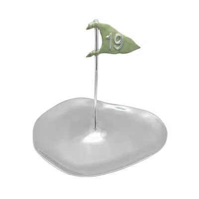 Mariposa 19th Hole Platter In Silver,green
