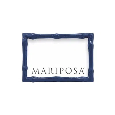Mariposa 4" X 6" Metal Single Picture Frame In Blue