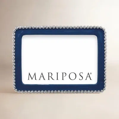 Mariposa 4" X 6" Metal Single Picture Frame In Blue