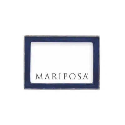 Mariposa 4" X 6" Metal Single Picture Frame In Blue