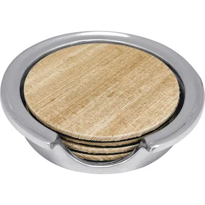 Mariposa 5-pack Textured Signature Coasters In Beige