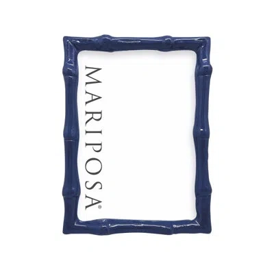 Mariposa 5" X 7" Metal Single Picture Frame In Blue