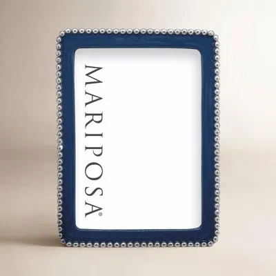 Mariposa 5" X 7" Metal Single Picture Frame In Blue