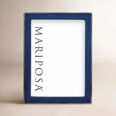 Mariposa 5" X 7" Metal Single Picture Frame In Navy