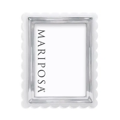 Mariposa Acrylic Scallop Picture Frame, 5 X 7 In White