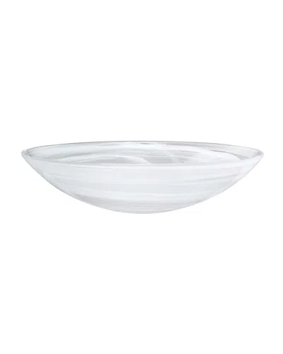 Mariposa Alabaster Serving Bowl In White