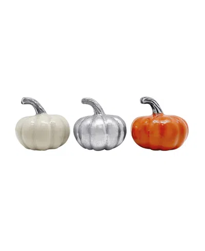 Mariposa Aluminum Pumpkin Napkin Weight, Set Of 3 In Multi