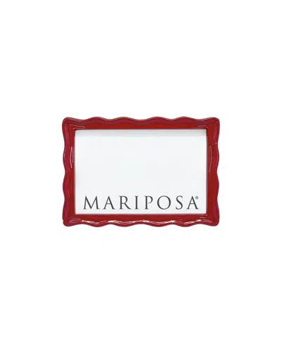 Mariposa Aluminum Wavy Photo Frame, 4" X 6" In Red