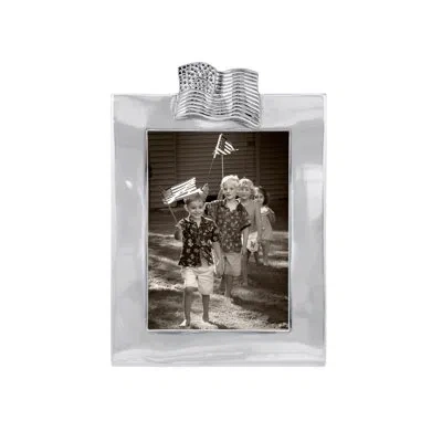 Mariposa American Flag 5x7 Frame In Silver