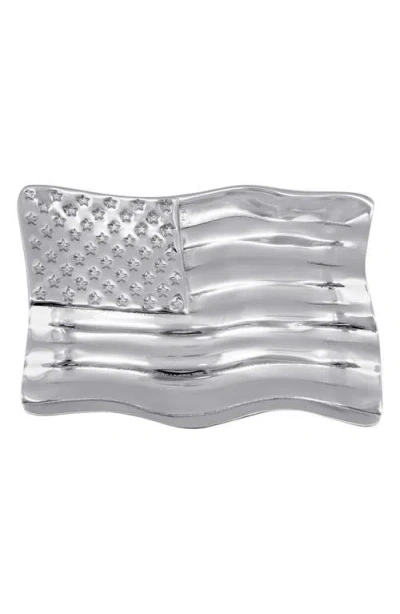 Mariposa American Flag Trinket Dish In Silver