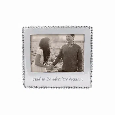 Mariposa And So The Adventure Begins Beaded Picture Frame In Silver