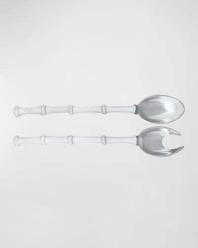 Mariposa Bamboo Salad Servers In Gray