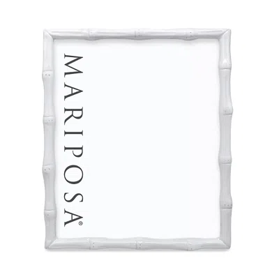 Mariposa Bamboo White 8x10 Picture Frame